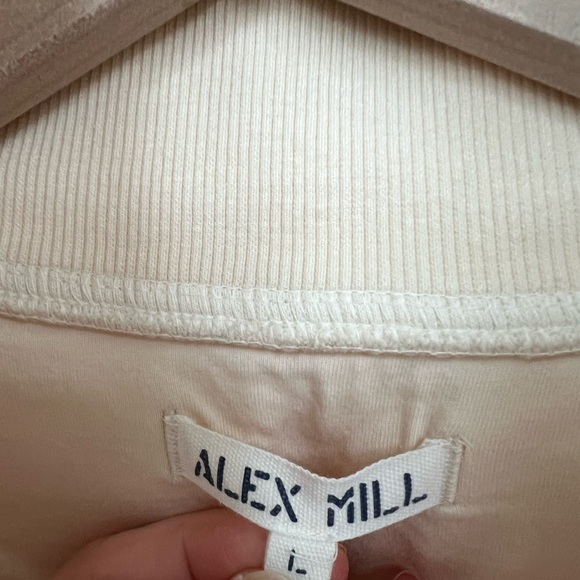 Alex Mill Cream Quarter-Zip Sweatshirt - Picture 3 of 3